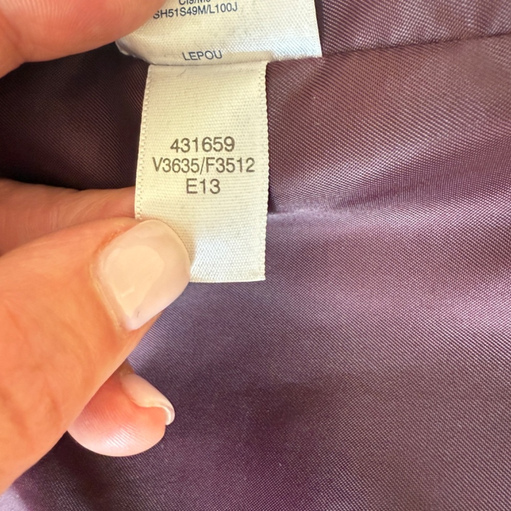 Lands End Women's Boiled Wool Blend Coat in Aged Wine Size 14 - Picture 13 of 13